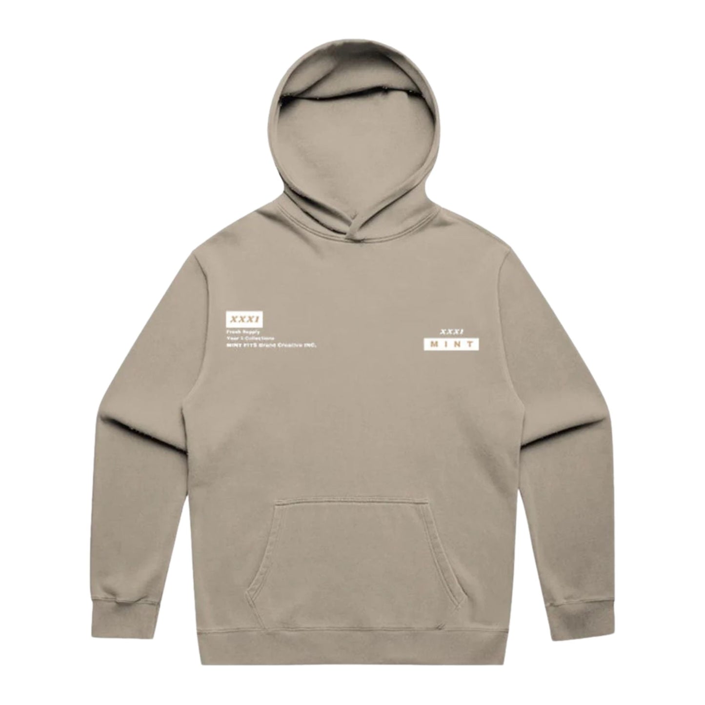 Mint Heavyweight Label Relax Faded Hood