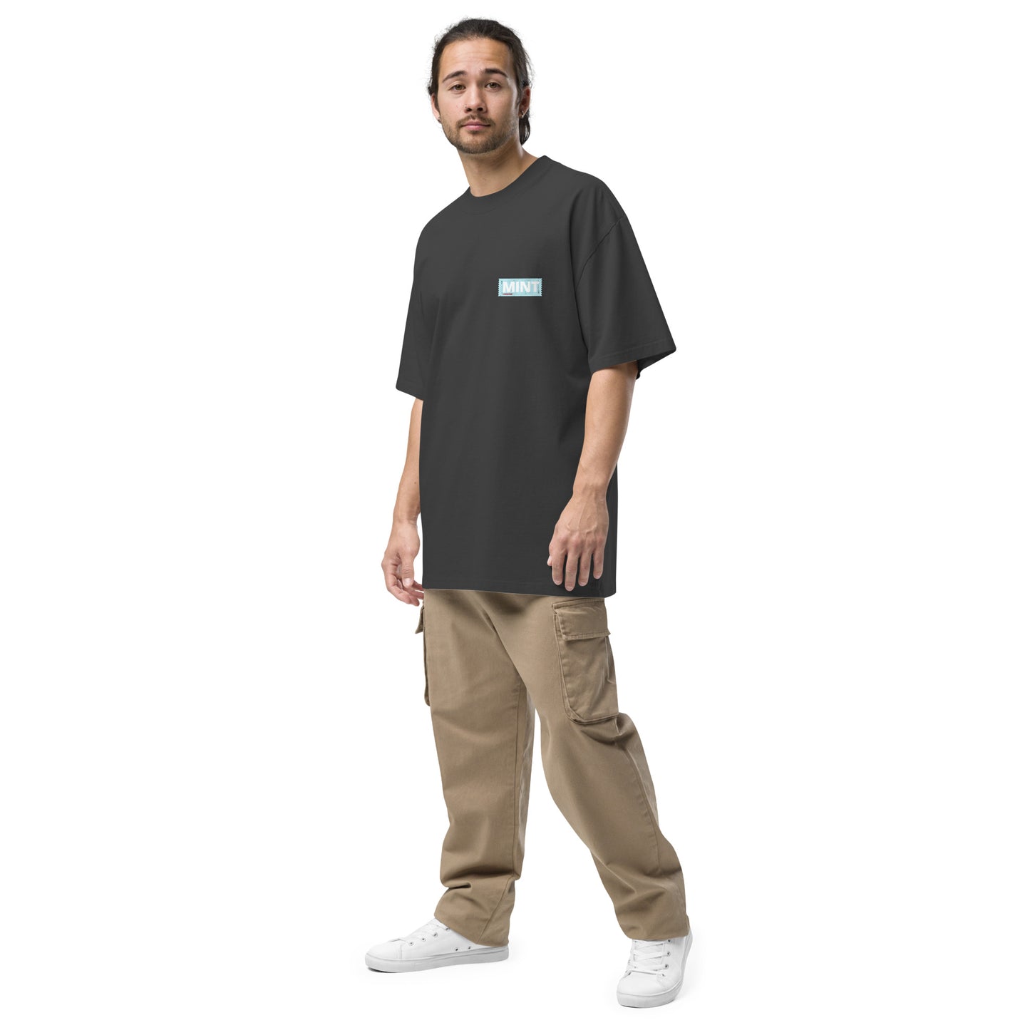 Mint Oversized Benji Views Faded Black Tee