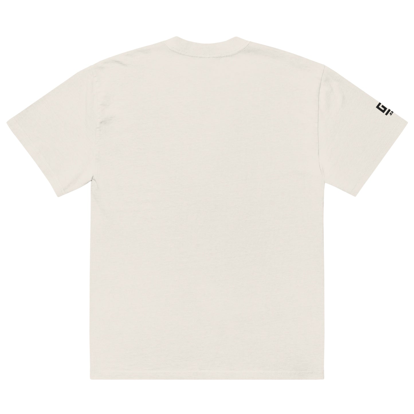 Mint Oversized Embroidered Winners Tee in Faded White