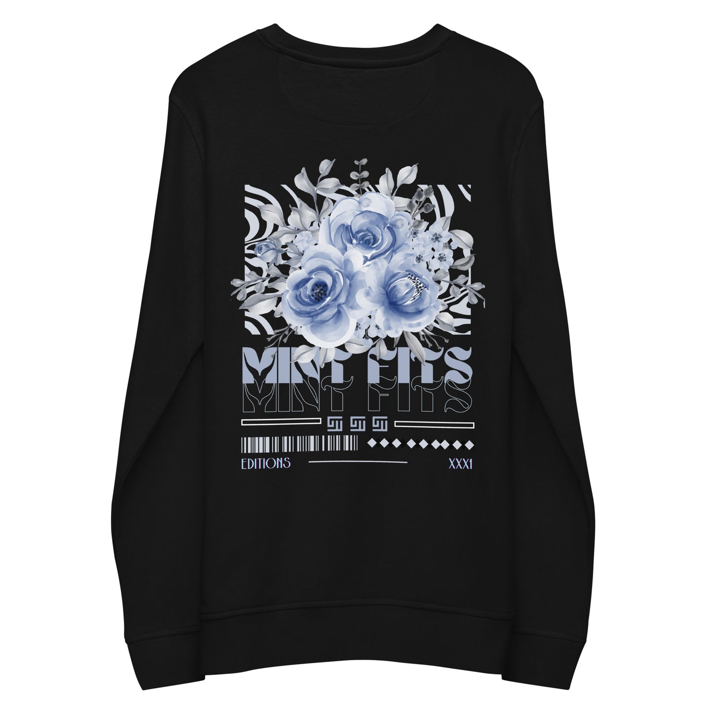 Mint Heavy-blend Winter Flowers Organic Sweatshirt