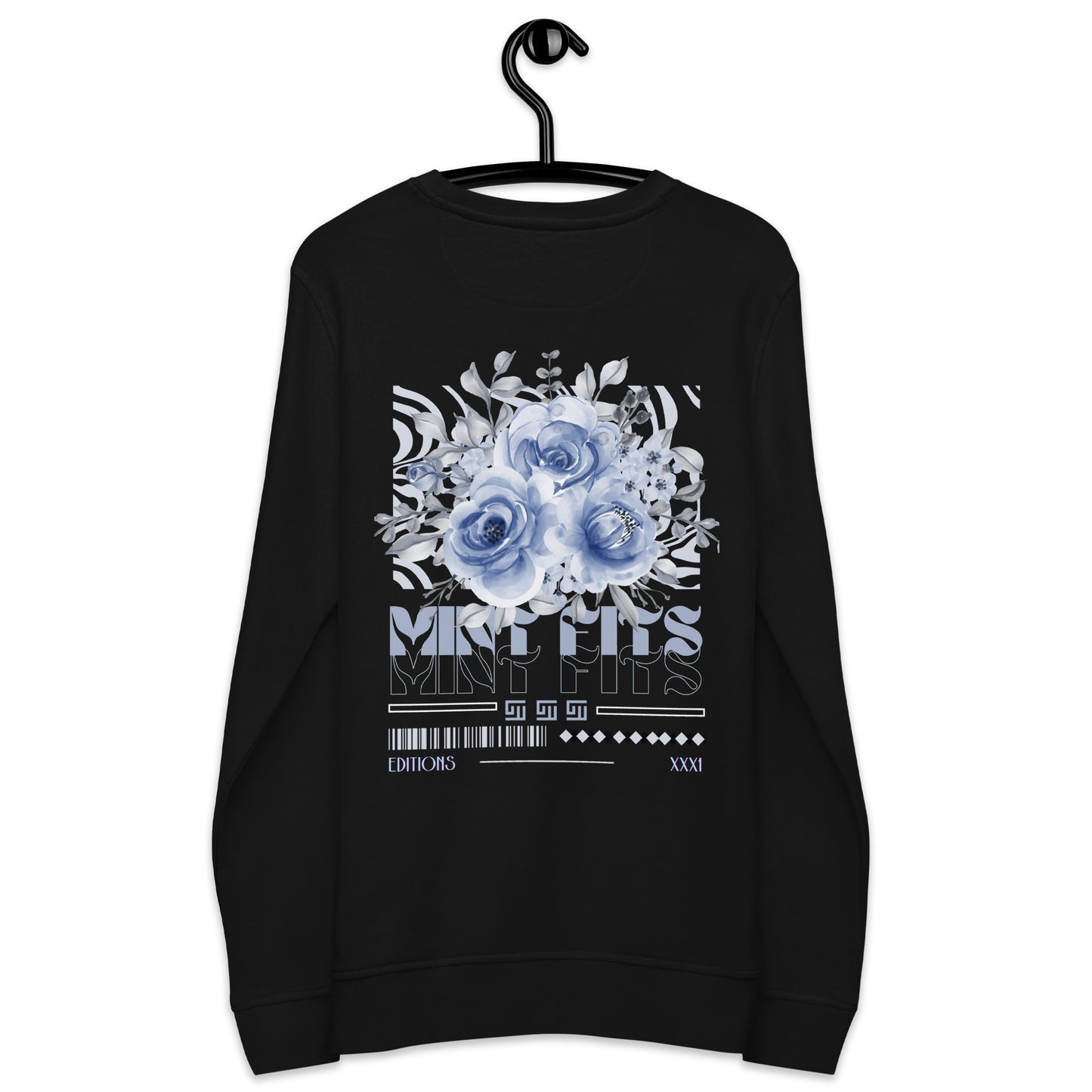 Mint Heavy-blend Winter Flowers Organic Sweatshirt