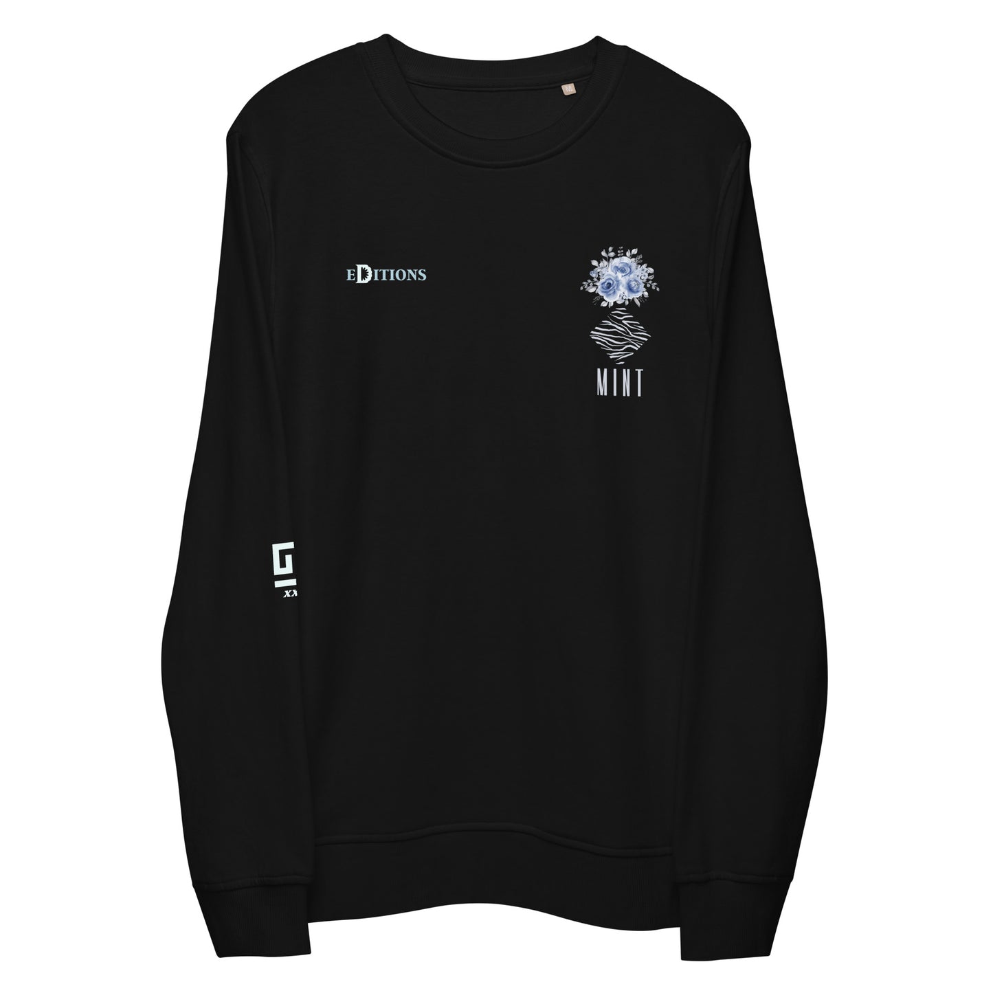 Mint Heavy-blend Winter Flowers Organic Sweatshirt