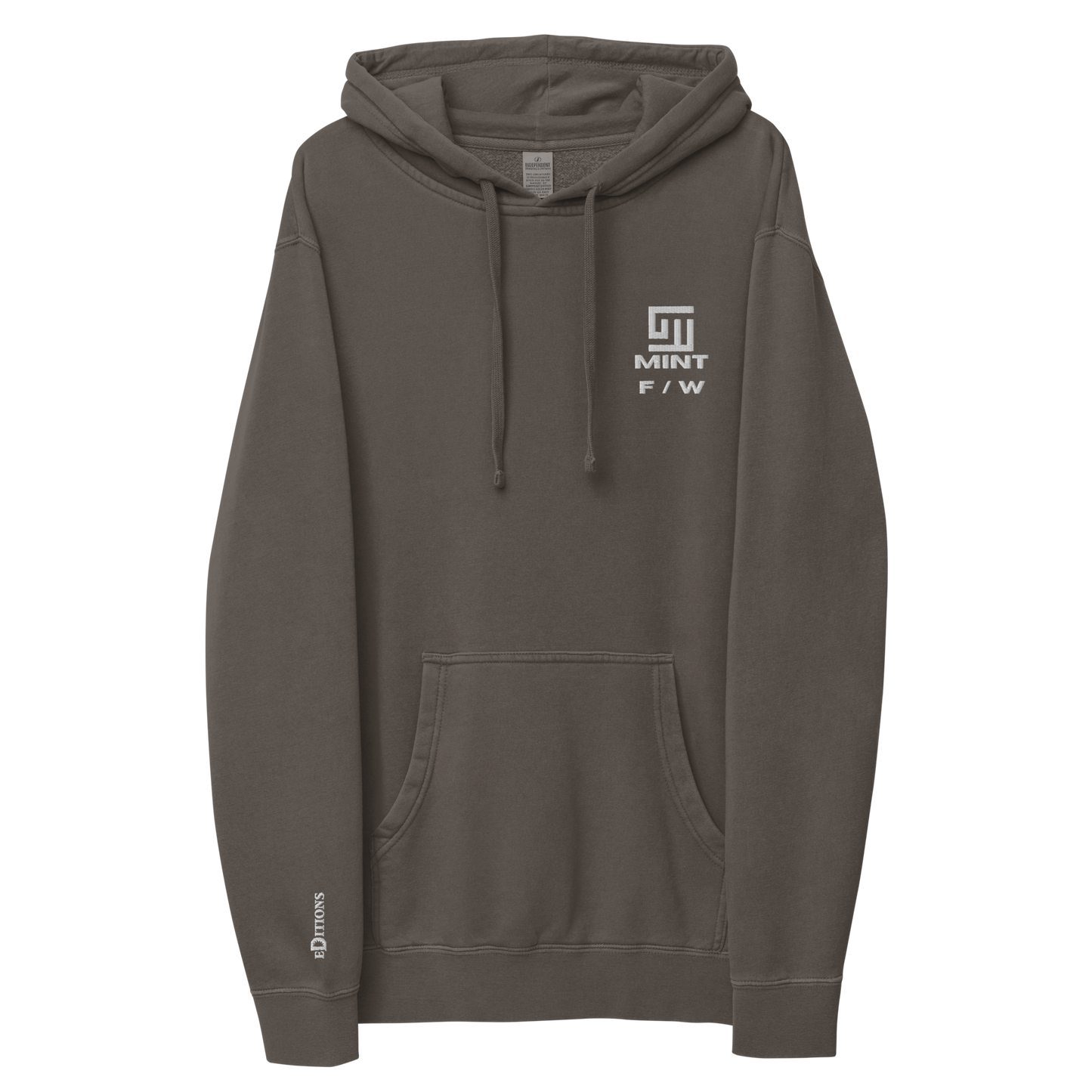 Mint Classic Embroidery Pigment-dyed Hoodie