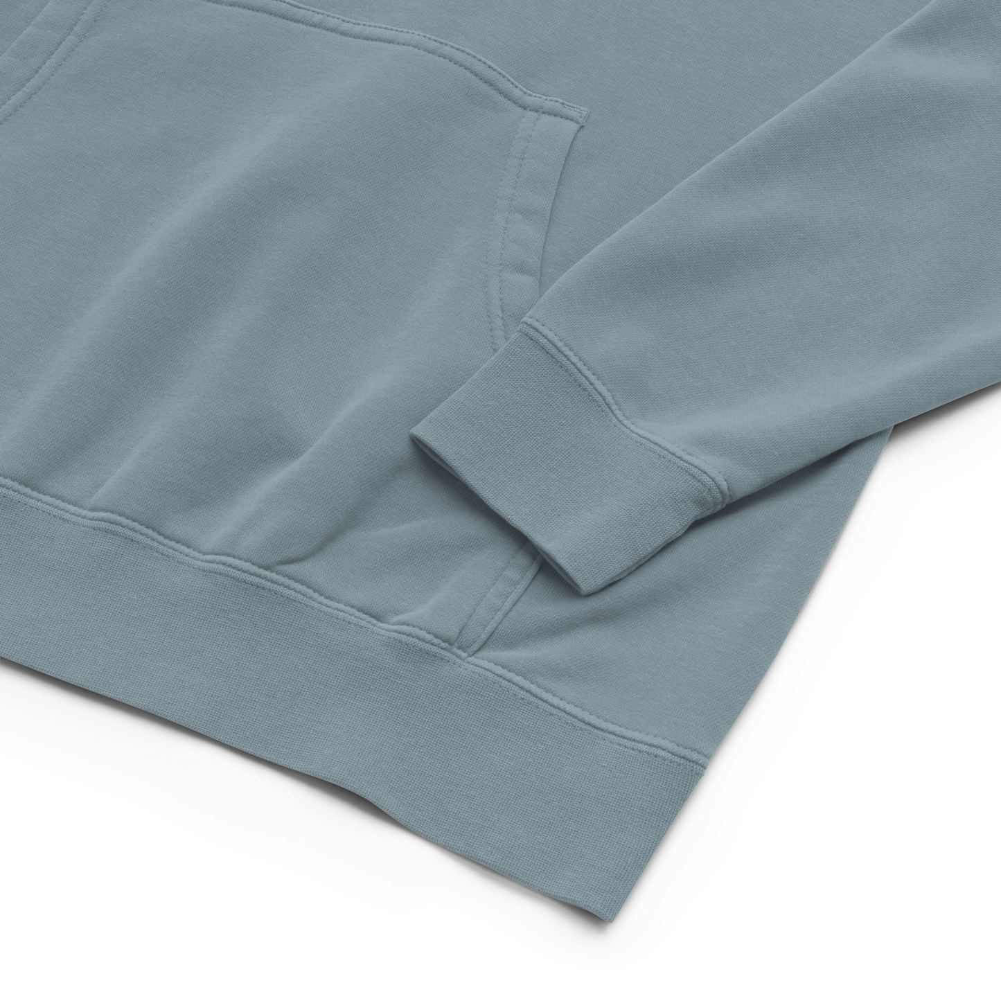 Mint Pigment-dyed hoodie Embroidery Slate Blue