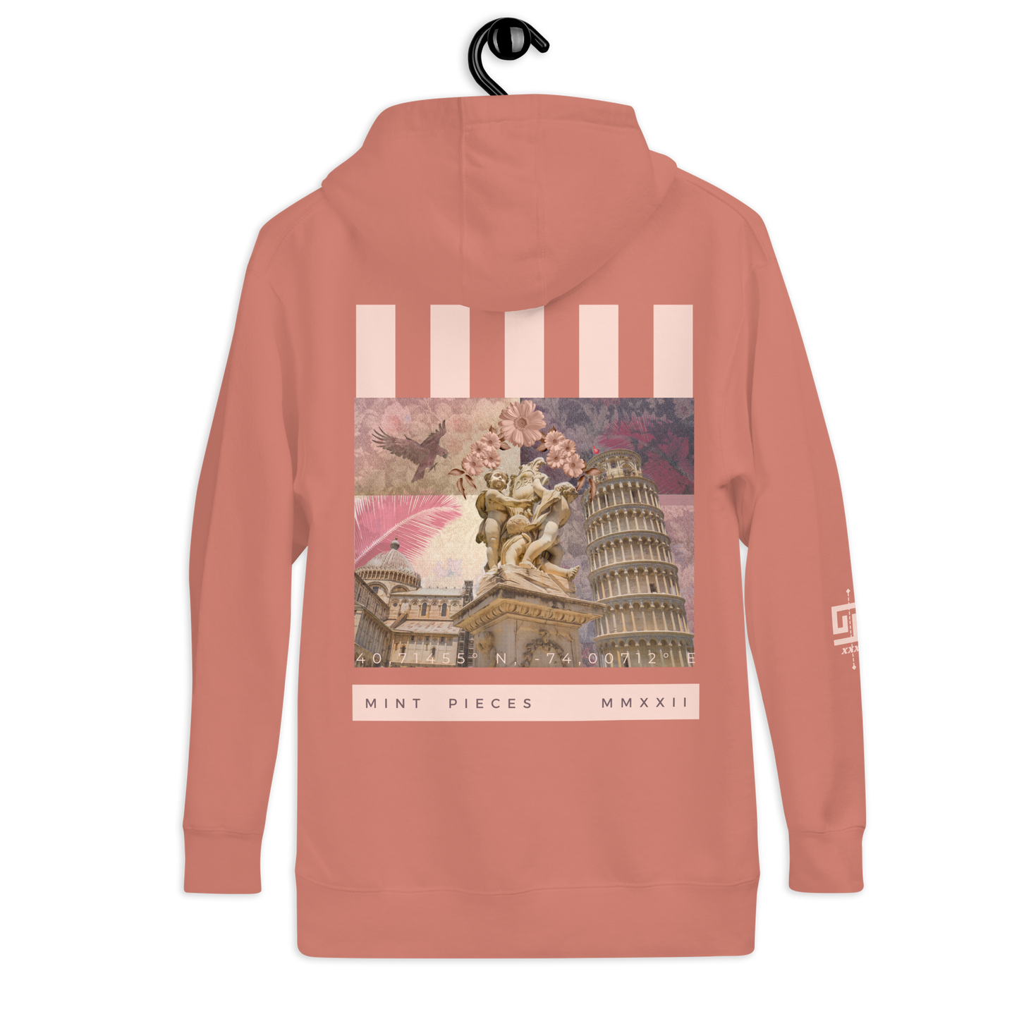 Mint Heavy-Blend Roma Rose Hoodie