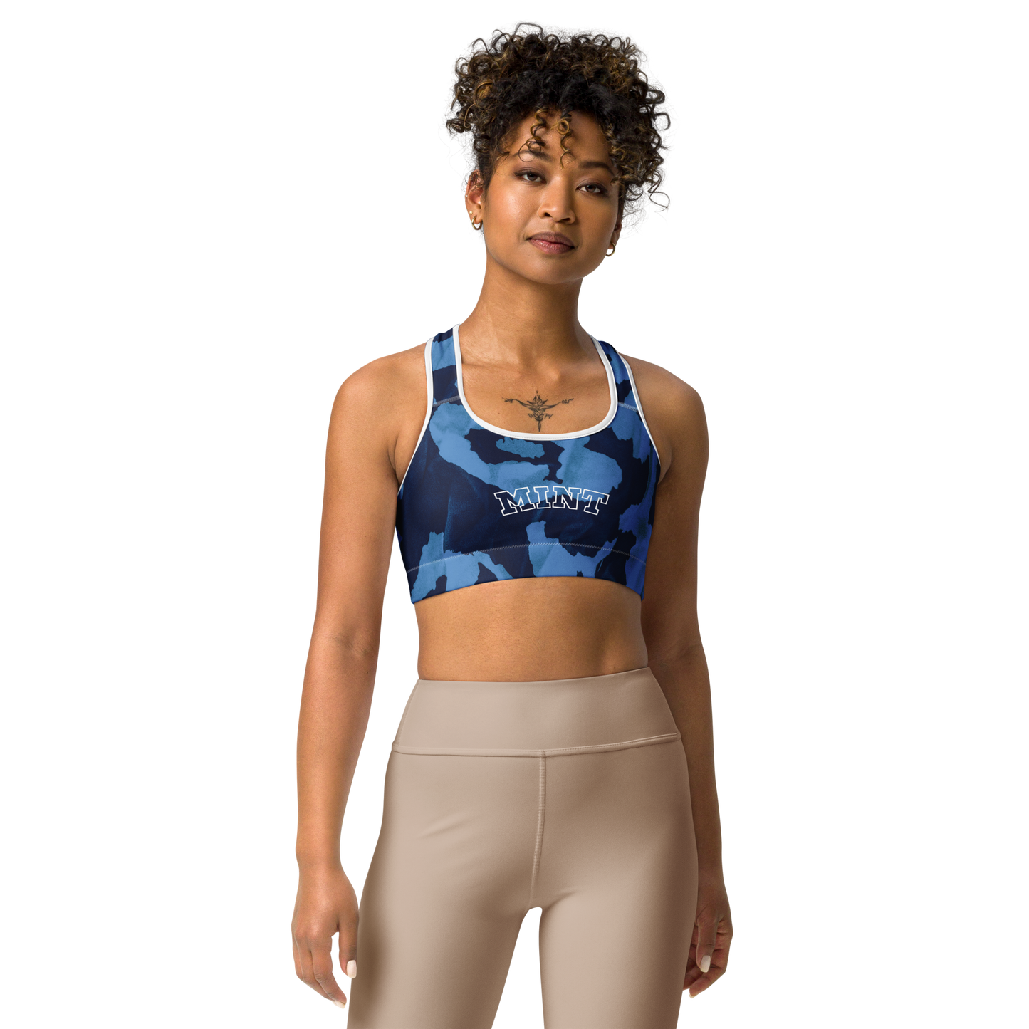 Mint Ocean blues Sports bra