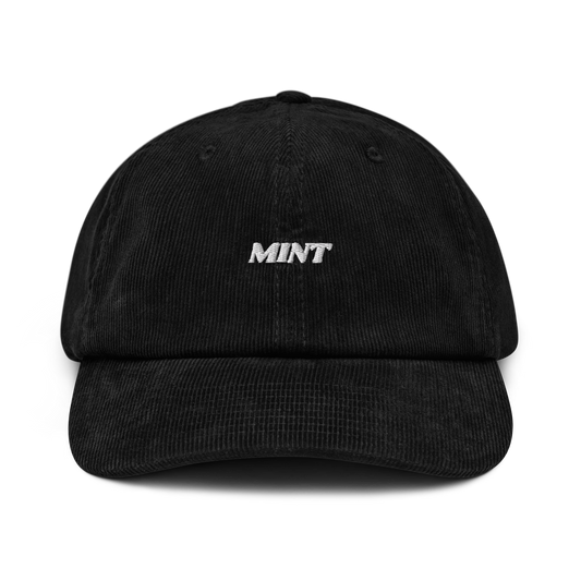 Mint Classic Black Corduroy hat