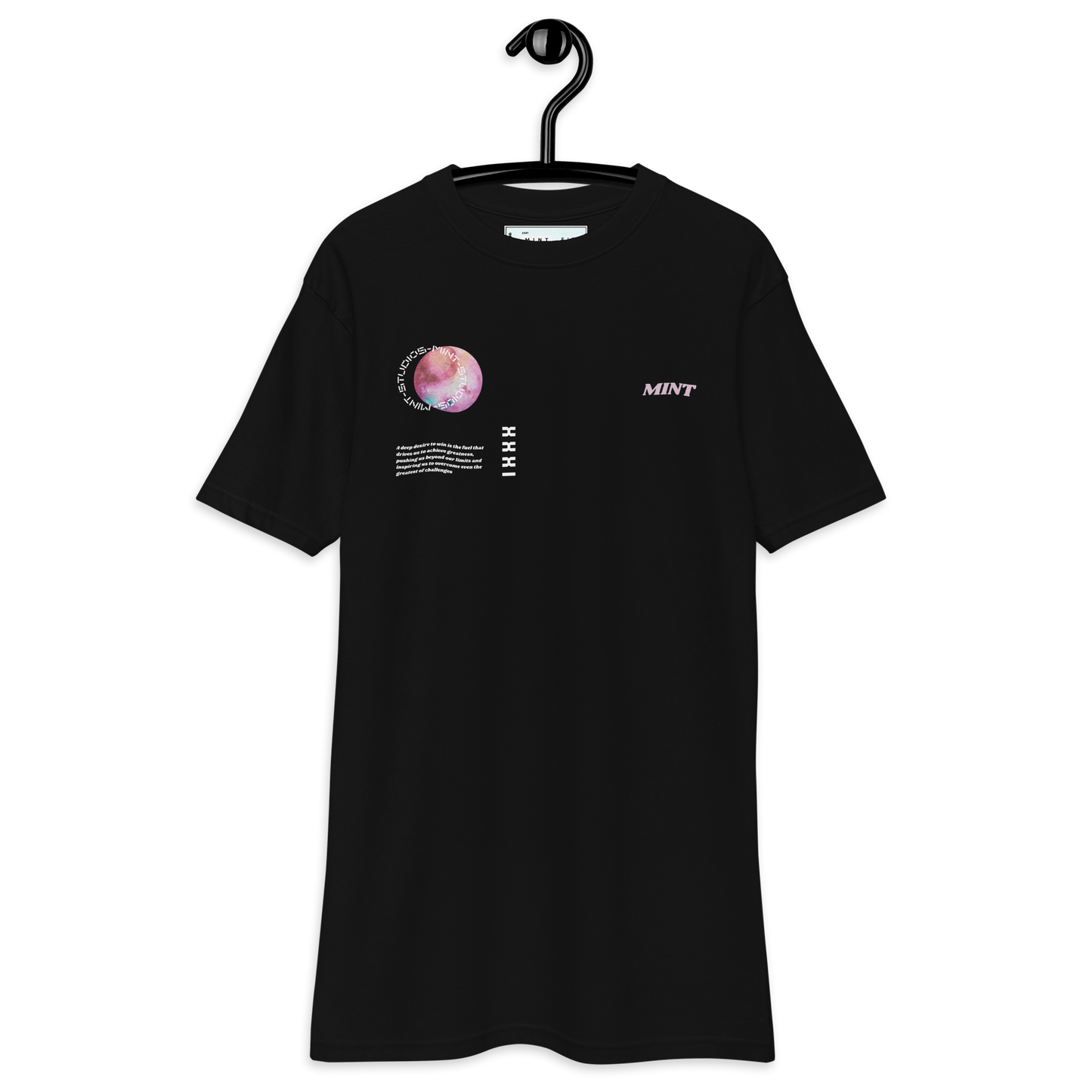 Mint Heavyweight Pink Planet Tee