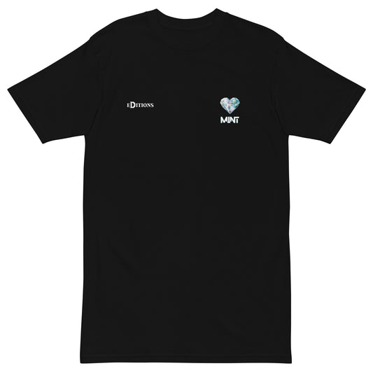 Mint Heavyweight Diamond Hearts Tee