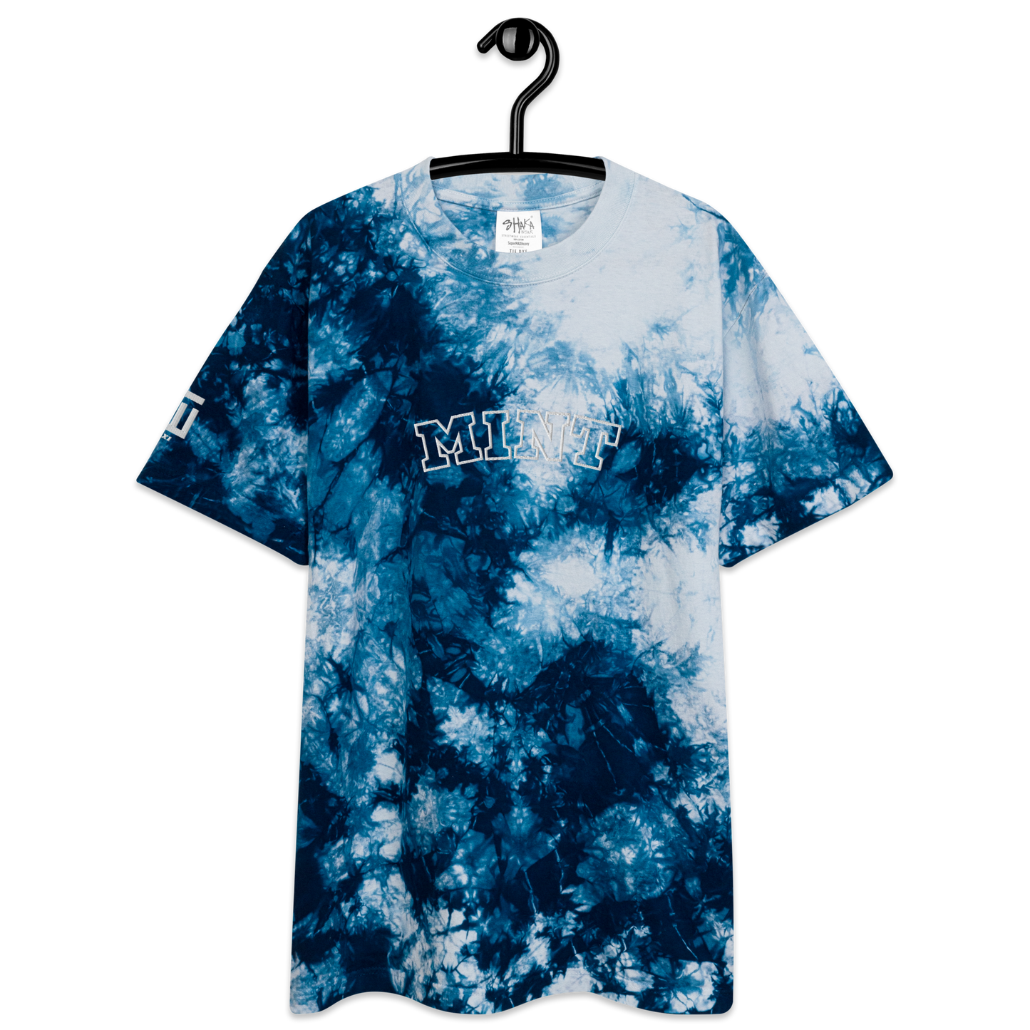 Mint Oversized Heavyblend Embroidery Ocean blues Tee