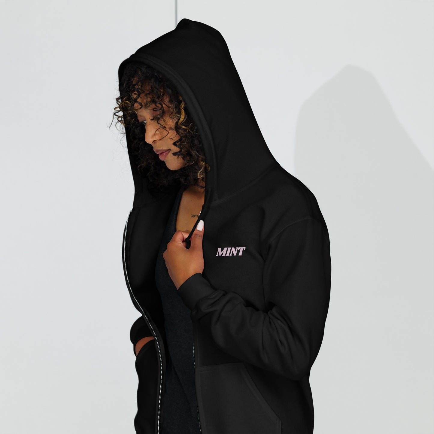 Mint Classic logo heavy blend zip hoodie