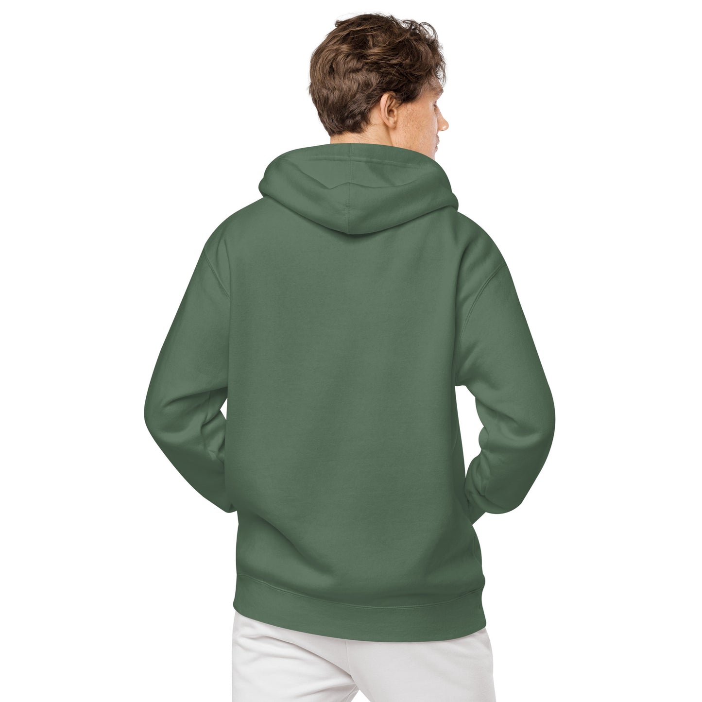 Mint Pigment-dyed Embroidery Labyrinth Logo hoodie