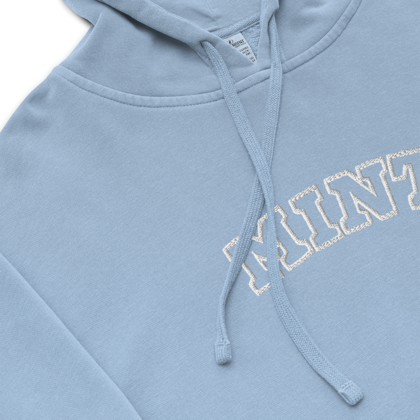 Mint Pigment-dyed Embroidery Sky Blue hoodie