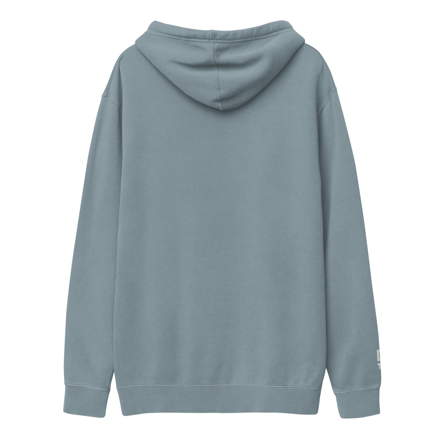 Mint Pigment-dyed hoodie Embroidery Slate Blue