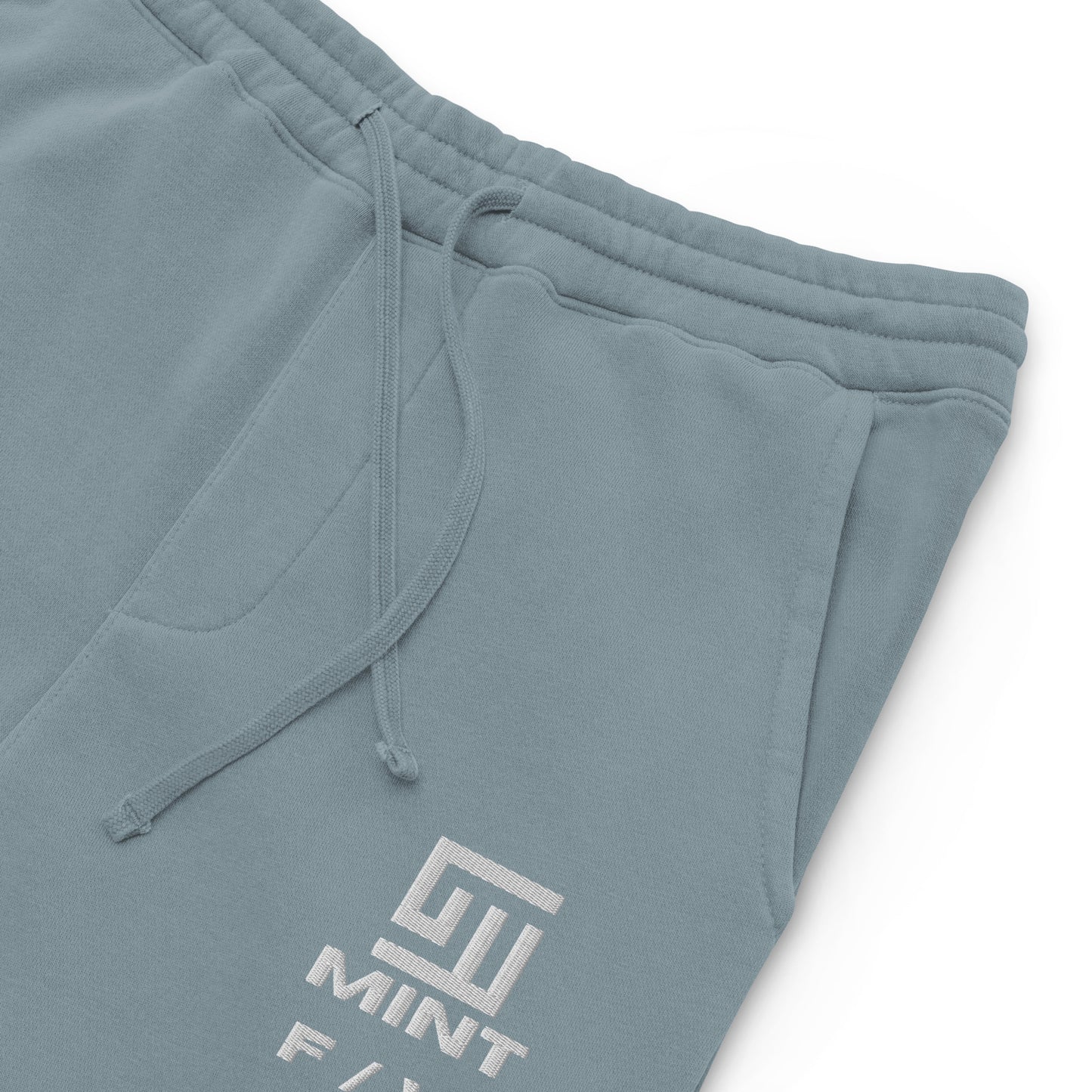 Mint Mid-weight Embroidery Pigment-dyed Sweatpants