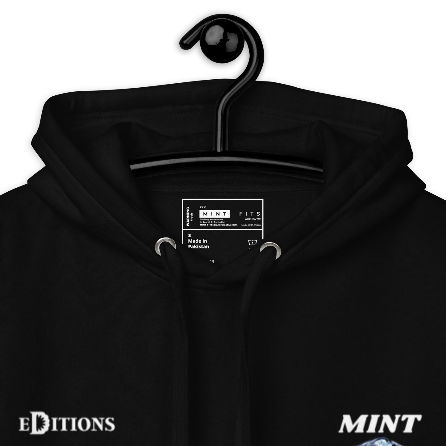 Mint Heavy-Blend Black Ice Hoodie