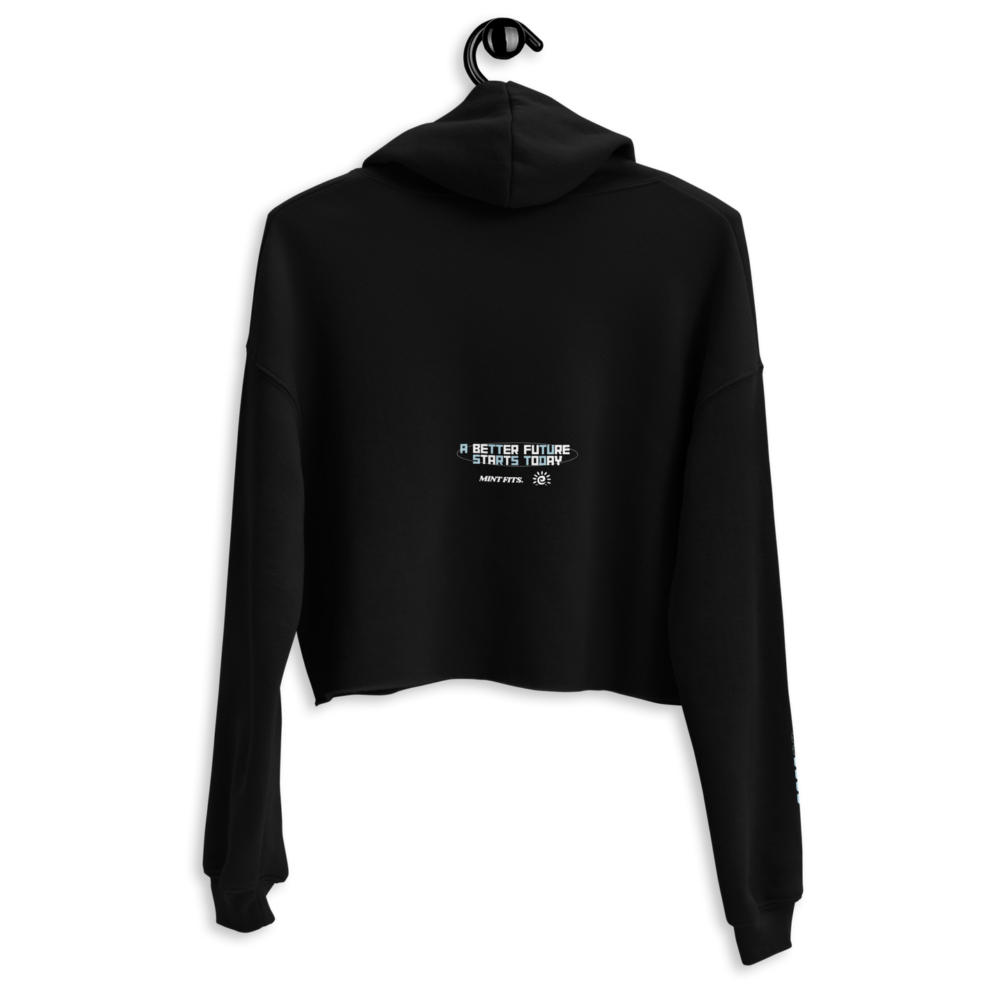 Mint Heavy-blend F/W Drop Crop Hoodie