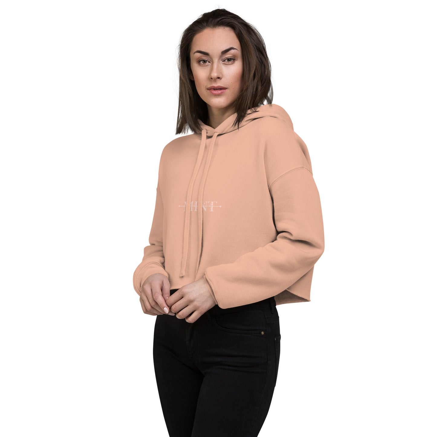 Mint Mid-weight Creme Crop Hoodie