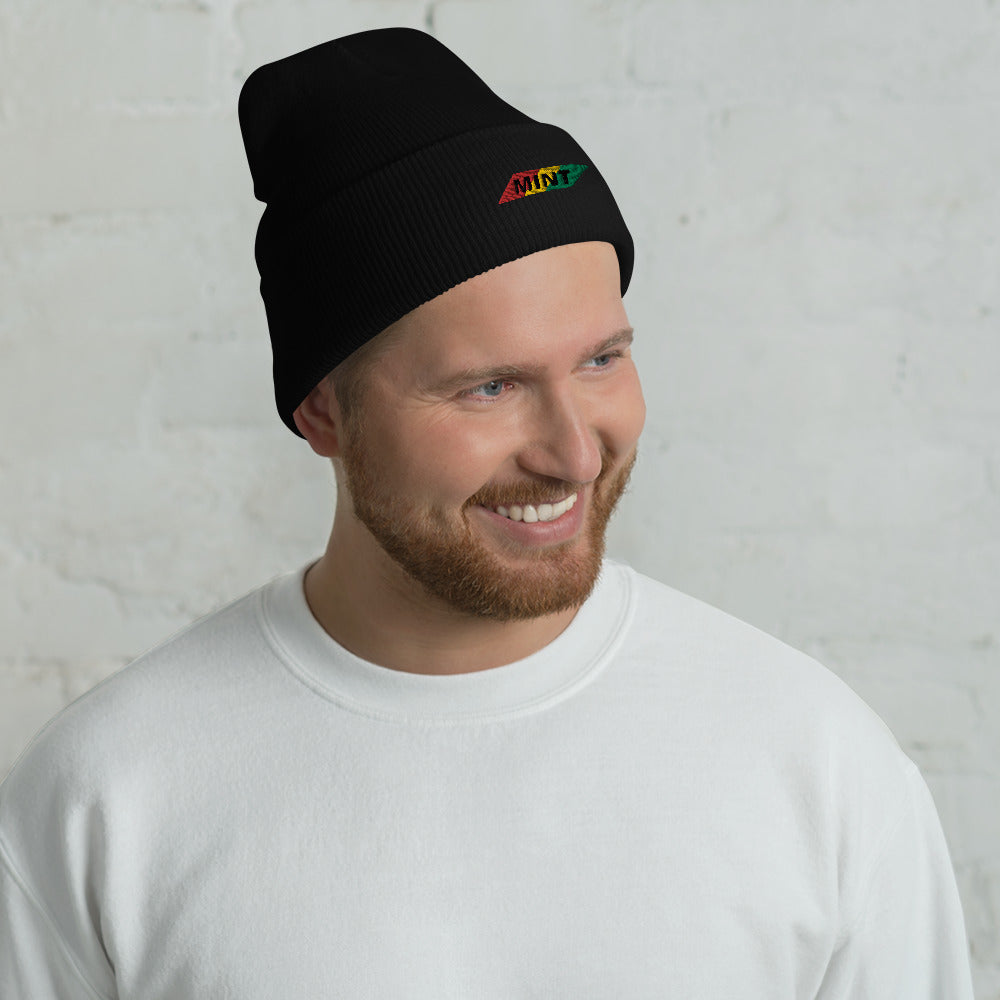 Mint Classic Rasta Cuffed Beanie