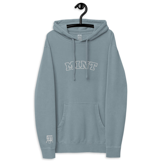 Mint Embroidery Pigment-dyed Hoodie