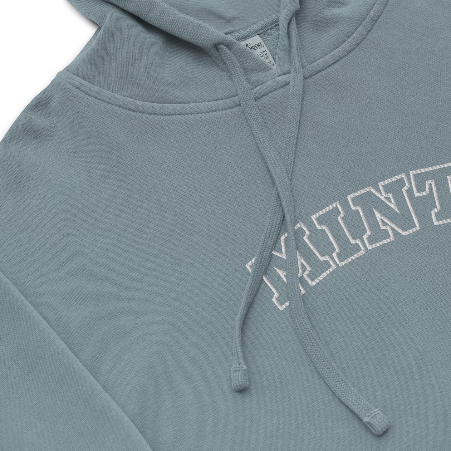 Mint Embroidery Pigment-dyed Hoodie